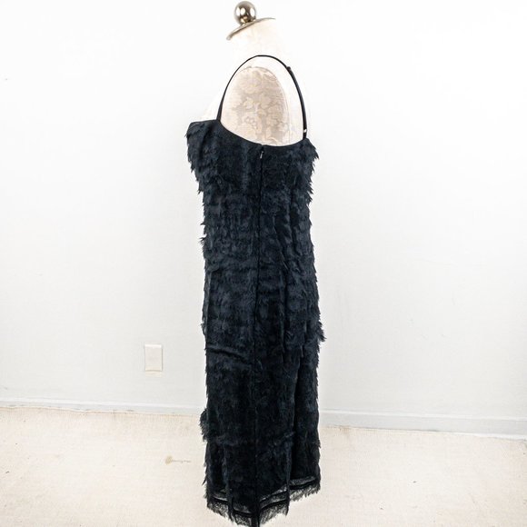 Herve Leger Dress Tiered Raw Edge Silk Organza L - Picture 5 of 15